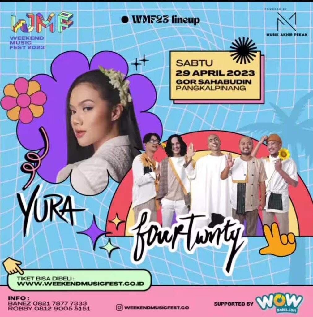 Yura Yunita dan Fourtwnty Akan Sapa Penggemar Babel di Weekend Music Fest