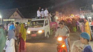 Warga Air Itam Gelar Pawai Obor Sambut Bulan Suci Ramadhan