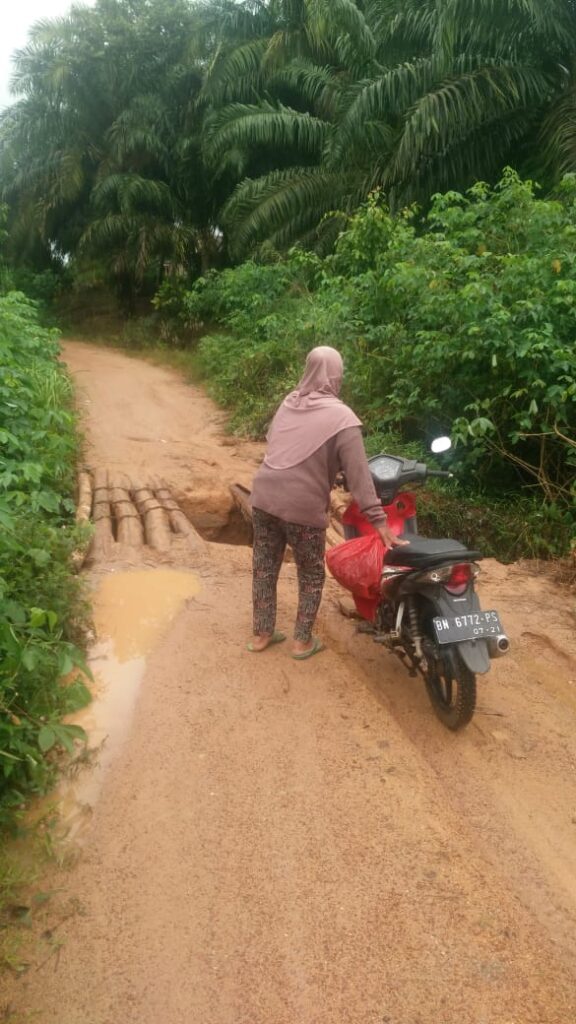 Warga Dusun Panang Sadap Desa Wisata Perlang Terancam Terisolir Akibat Akses Jalan Putus