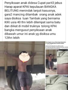 Viral! Anak di Bawah Umur Diikat di Truk Dilempar Batu oleh Pemilik Tambang Udang