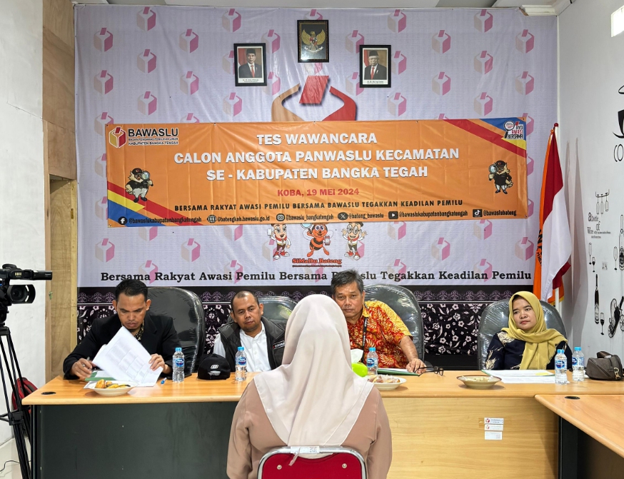 Calon Anggota Panwaslu Kecamatan di Bangka Tengah Jalani Tes Wawancara 