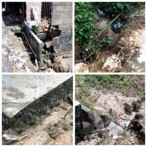 Diajukan Sejak 2022, Siring Jalan di Desa Jelutung Semakin Rusak Parah, Hantam Gedung TPA dan Pagar Rumah