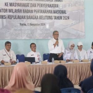 Ratusan Warga Desa Kurau Terima Pengarahan Rencana Konsolidasi Tanah dari ATR-BPN Babel