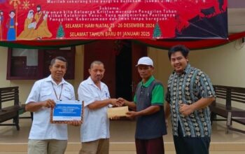 PT Timah Tbk Beri Bantuan Dua Gereja di Bangka Barat Rayakan Nataru