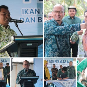 Bupati Bateng dan Kepala BI Babel Panen di Smart Farming