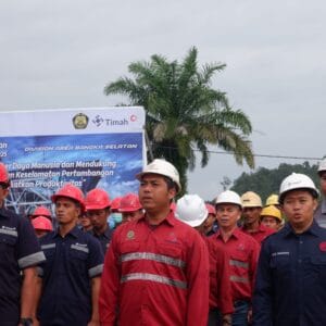 Semarak Bulan K3 Nasional di PT Timah Area Bangka Selatan, Gelar Apel dan Simulasi Keselamatan