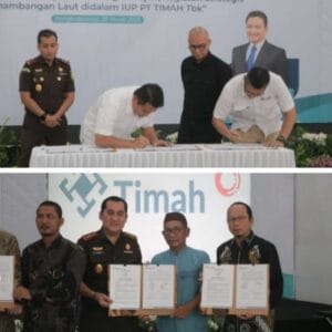 Bupati Algafry Teken NKB Kelola Tambang Timah