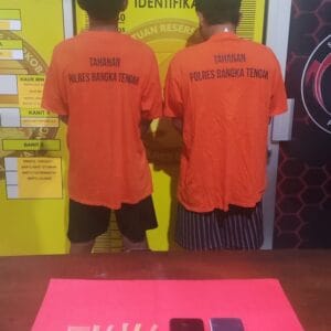 Polres Bangka Tengah Tangkap Dua Pelaku Narkotika di Desa Kurau