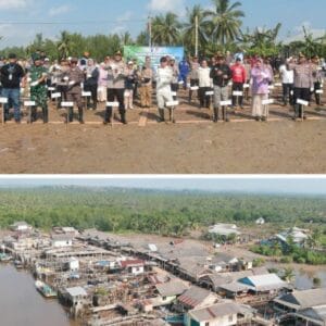 ‎Bangka Tengah Tanam 1.500 Bibit Mangrove Sekaligus Pantau Pembongkaran Rumah di Kurau  ‎