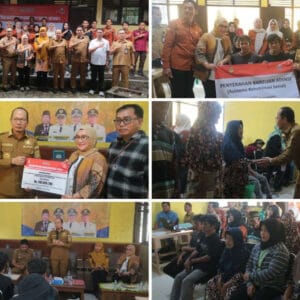 ‎Bupati Bangka Tengah Serahkan Bantuan Atensi dengan Total 592 Juta Rupiah  ‎