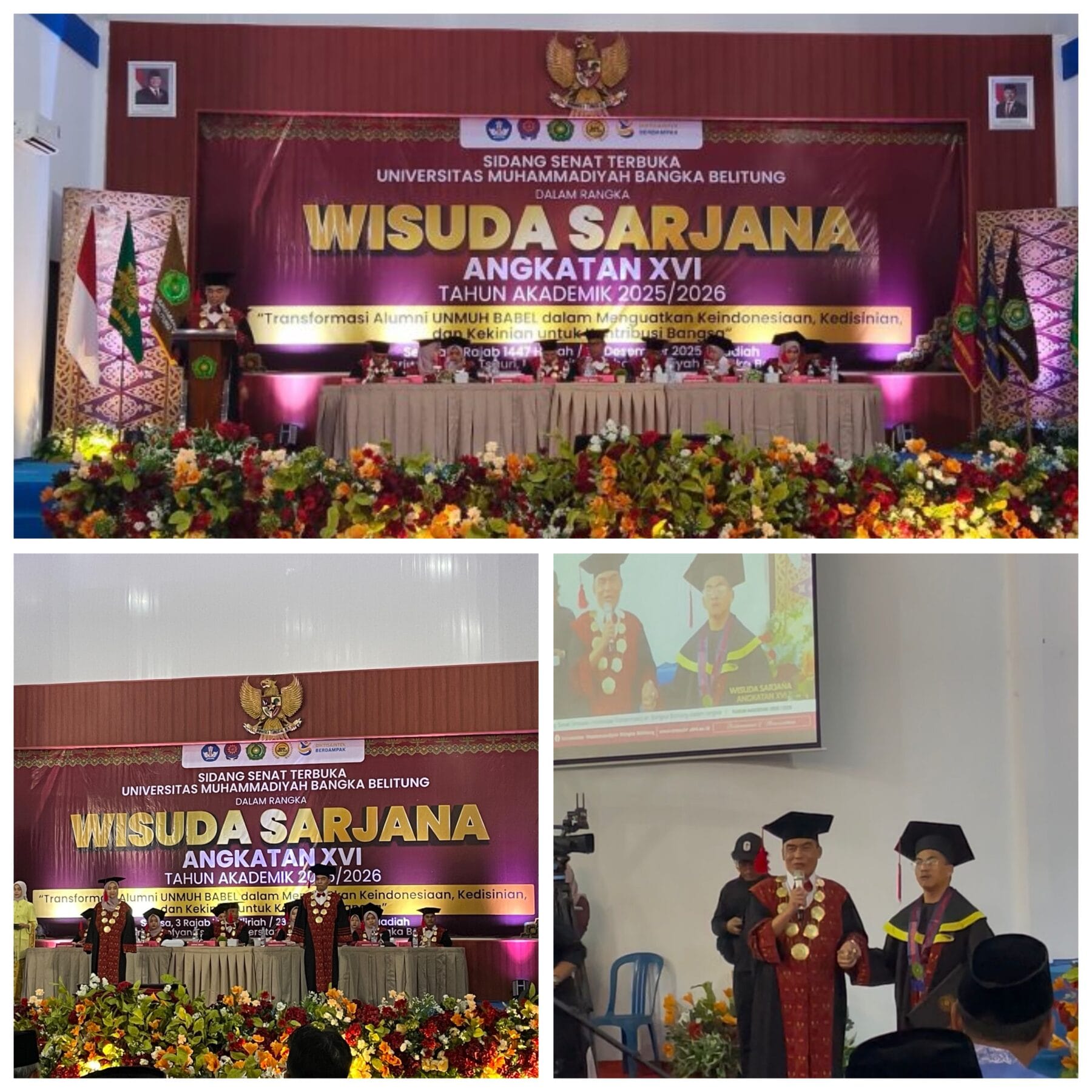 ‎Unmuh Babel Mewisuda Ratusan Sarjana, Termasuk Wisudawan Disabilitas   ‎