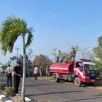 ‎Tim Gabungan Pemkab Bangka Tengah Bergerak Cepat Tangani Kebakaran Lahan di Jalan Bypass Koba
