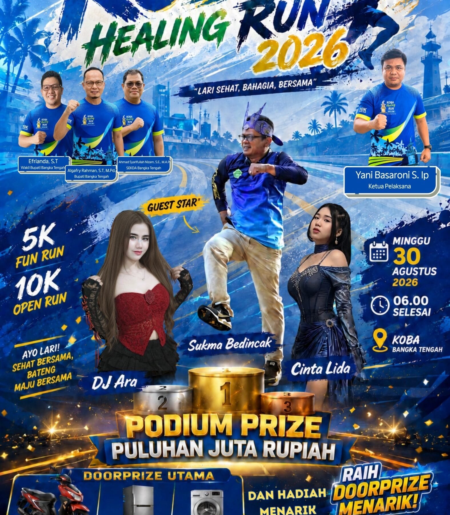 Koba Healing Run 2026 Siap Digelar: 1.000 Pelari Bakal Padati Alun-Alun Koba